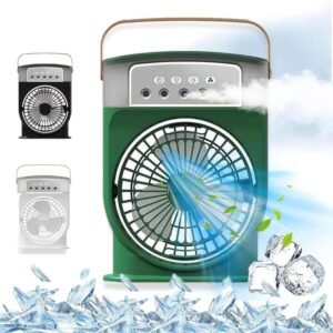 Rechargeable Air Cooler Fan With Mist Flow