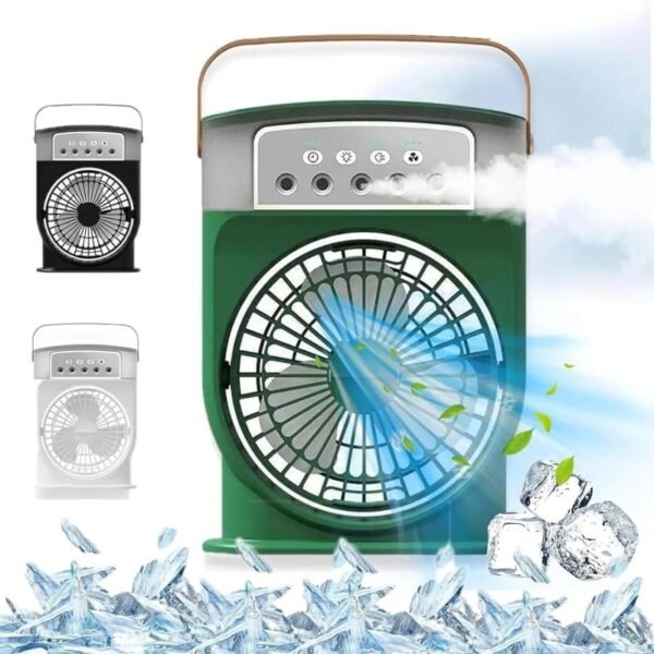 Rechargeable Air Cooler Fan With Mist Flow